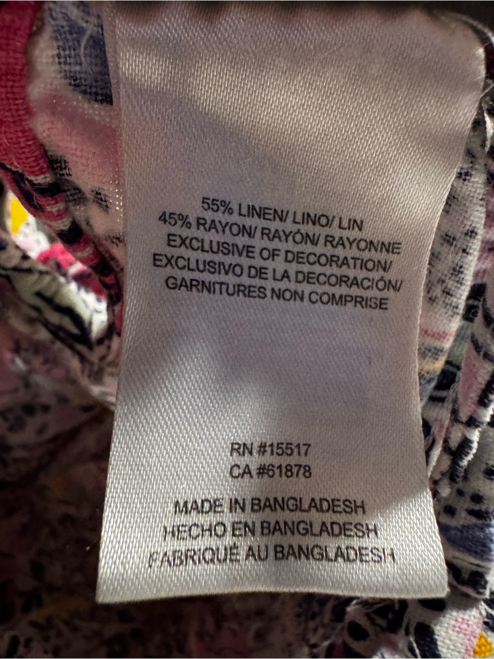 ๐ Vince Camuto Floral Romper 3T | Linen Blend Bow Strap VGUC - Picture 4 of 7